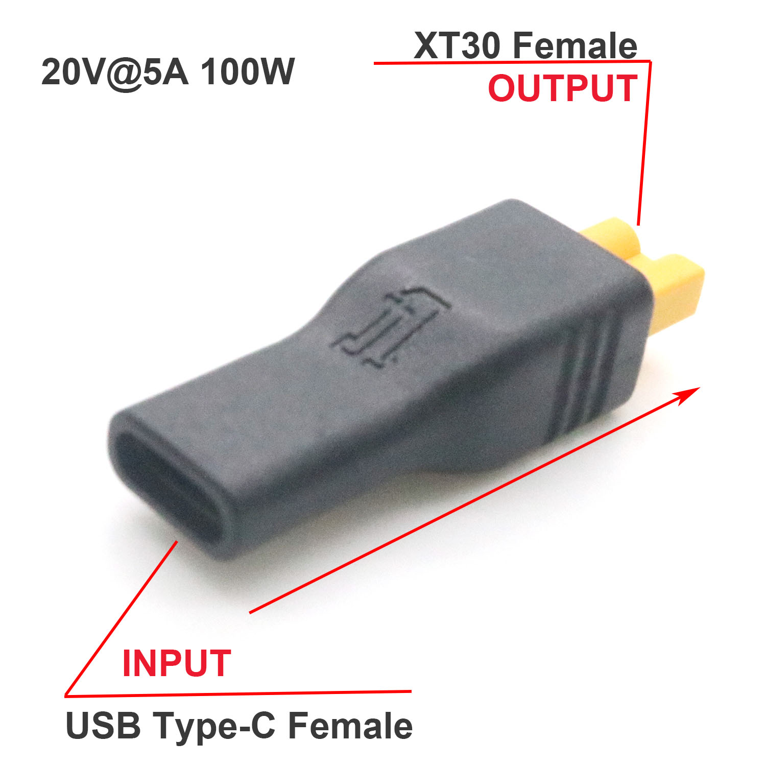 Drone Battery Adapter - 1 قطعة USB نوع C أنثى