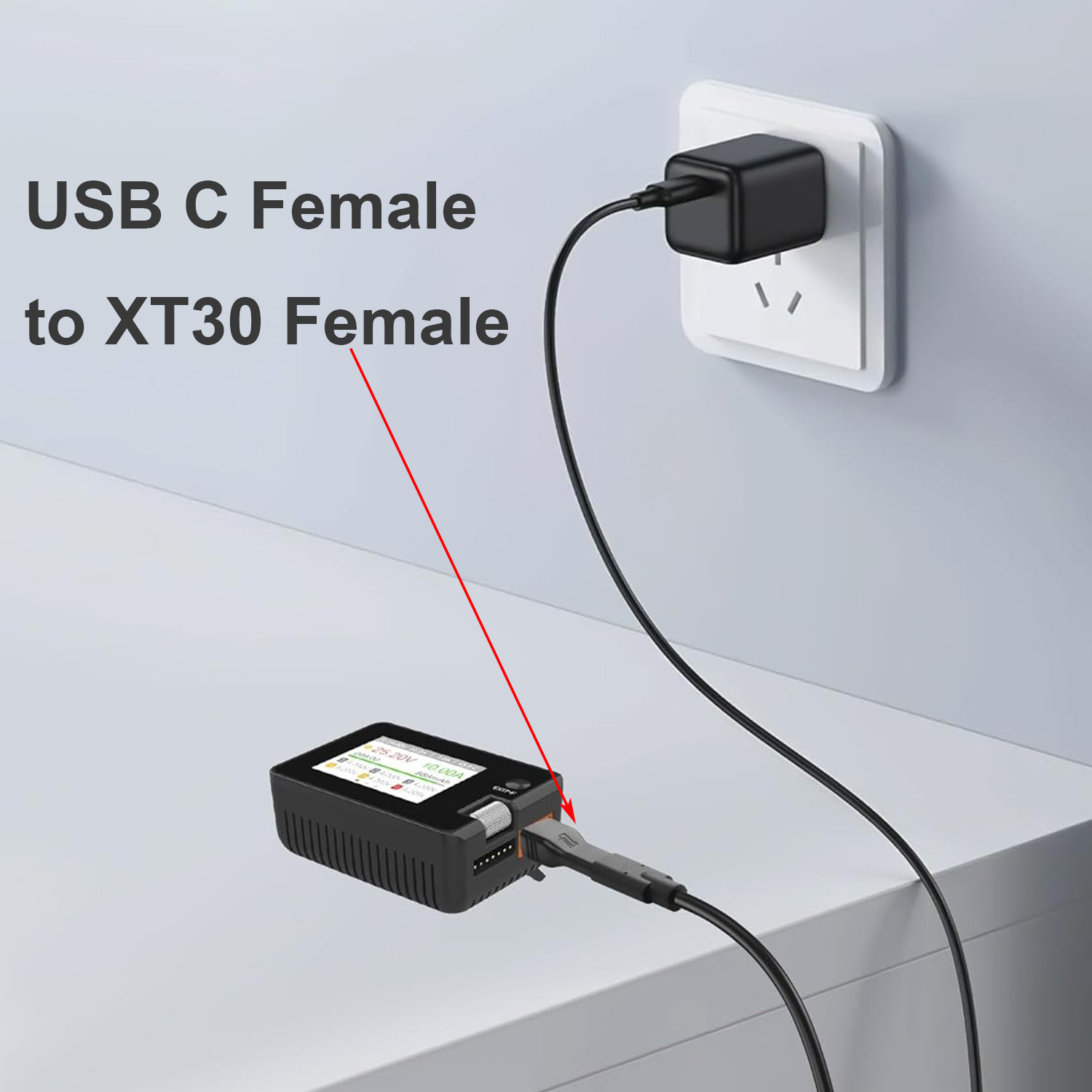 1 قطعة USB نوع C أنثى المدخلات - مراجعة Drone Battery Adapter وسعره